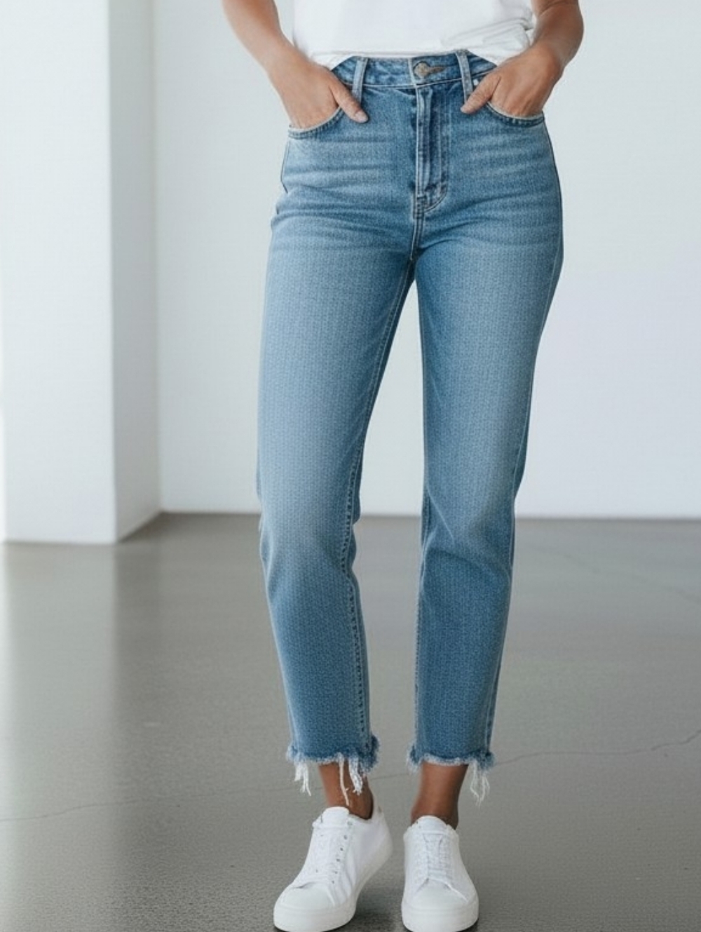 Banana Republic Classic Blue Denim Straight Crop Jeans 28/6
